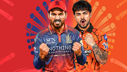 रॉयल चैलेंजर्स बेंगलुरु (RCB) ने IPL 2026 के शुरुआती मैच में सनराइजर्स हैदराबाद (SRH) को 6 विकेट से हराया। रॉयल चैलेंजर्स बेंगलुरु (RCB) ने IPL 2026 के शुरुआती मैच में सनराइजर्स हैदराबाद (SRH) को 6 विकेट से हराया।